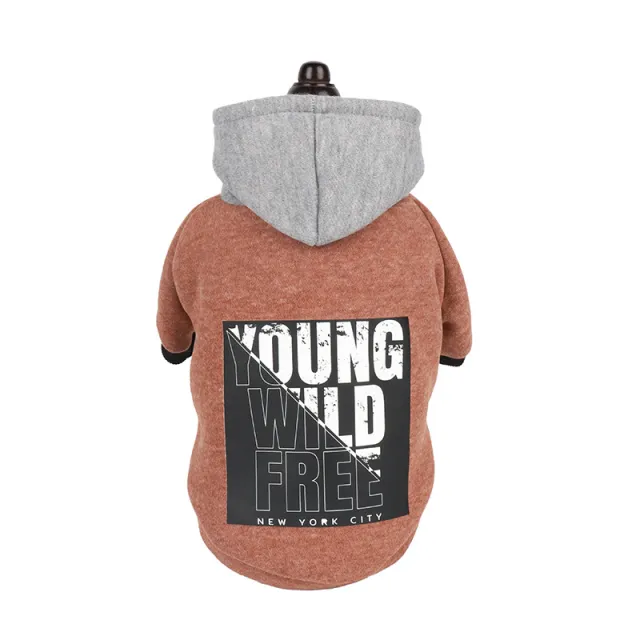 Letter Print Hooded Sweatshirt Khaki - Shop at LoveMi