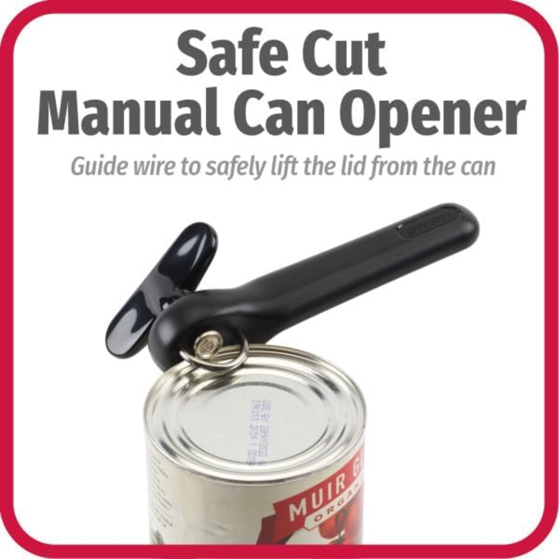 Manual Safety Can Opener with Smooth Edge Cut