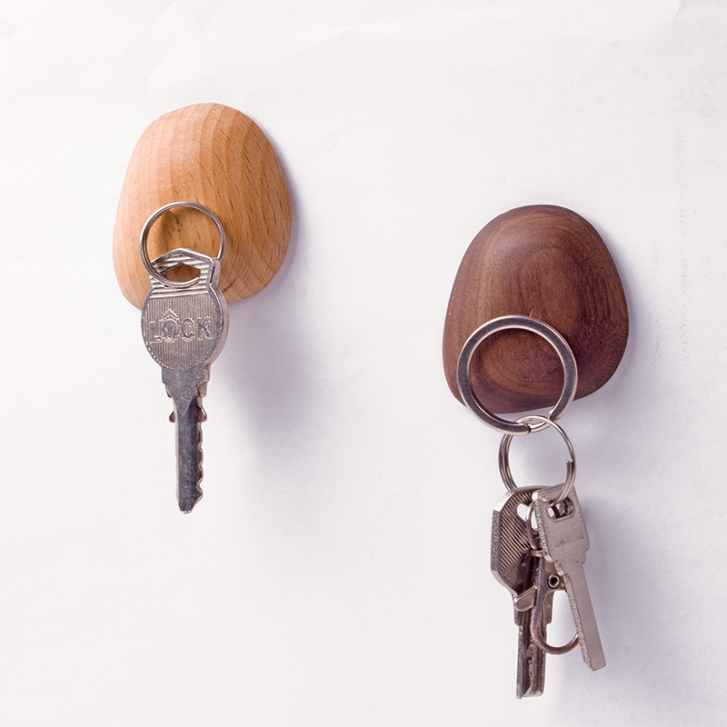 Title 5, Walnut Wood Key Wall Sticker Hook