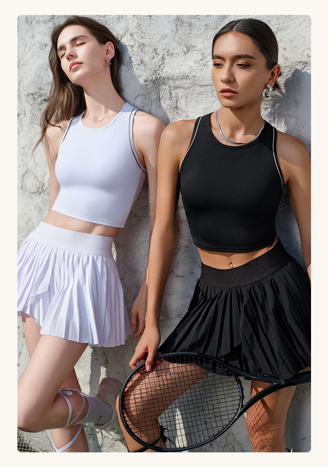 Women's Spring & Summer Tennis Skirt Set With Built-in Safety Shorts, Quick-Dry Sports Fitness A-Line Skirt, Casual Yoga Skirt Outfit 4