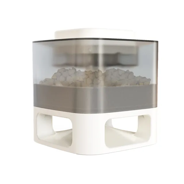 Dog Slow Eating Tableware Set Feeder Drinking Basin White - Shop at LoveMi