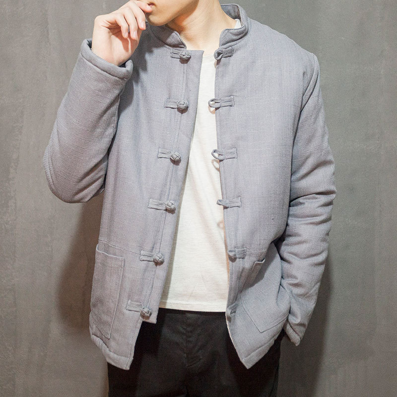 Chinese Style Disc Buckle Cotton Clothes Retro Thickening