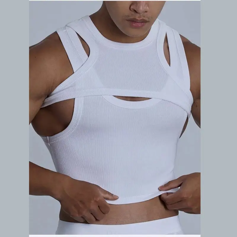 Irregular Sling Vest Male Two-piece Suit