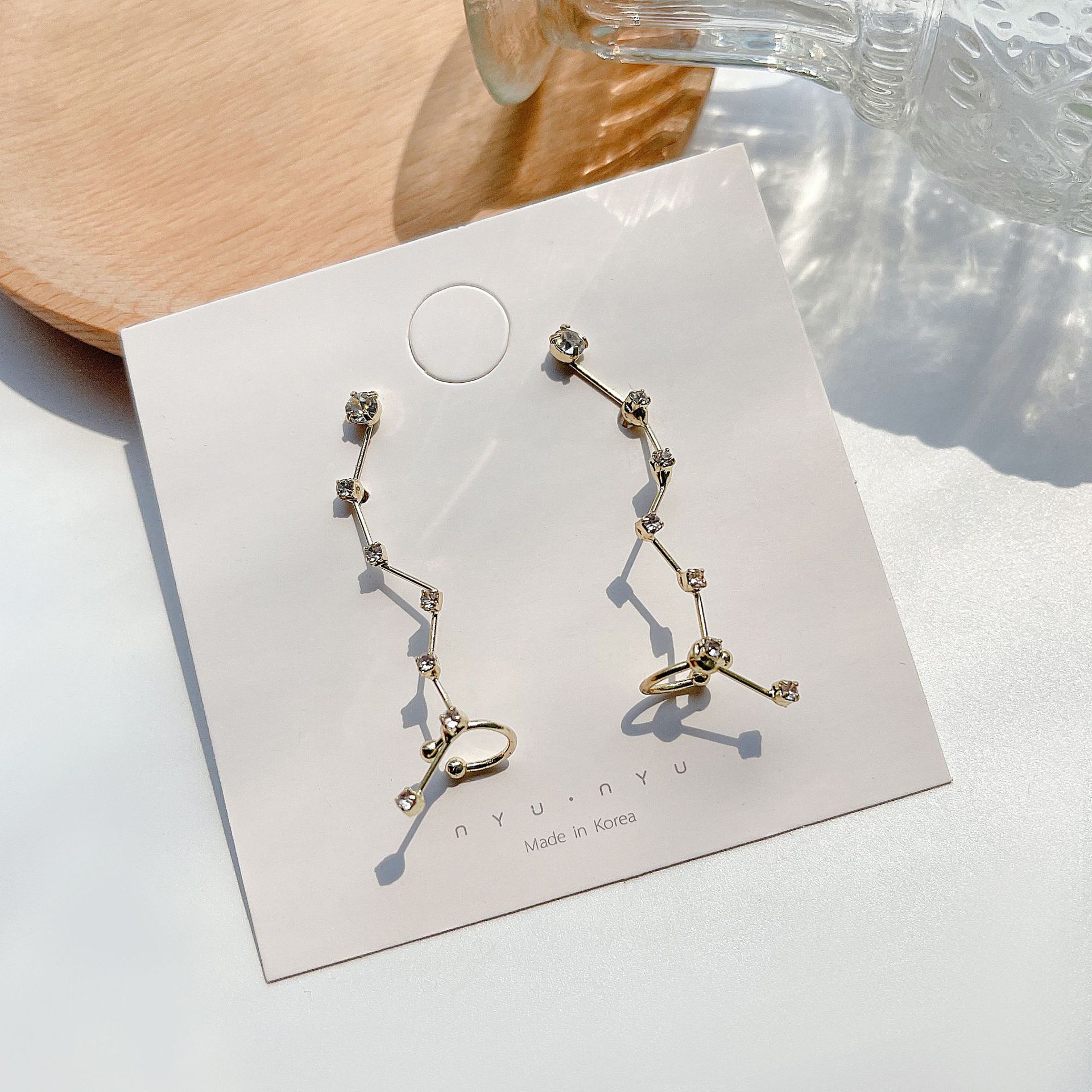 Diamond Ear Pinna Ear Bone Clip Silver Needle Sweet Tide Big Dipper