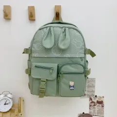 Cute Girl Backpack With Large Capacity And Light Shoulders - Green - View 1