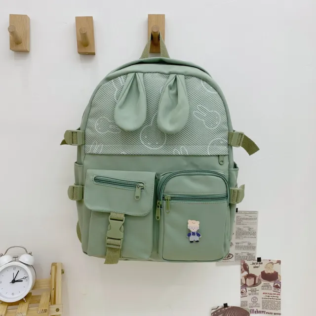 Cute Girl Backpack With Large Capacity And Light Shoulders Green - Shop at LoveMi