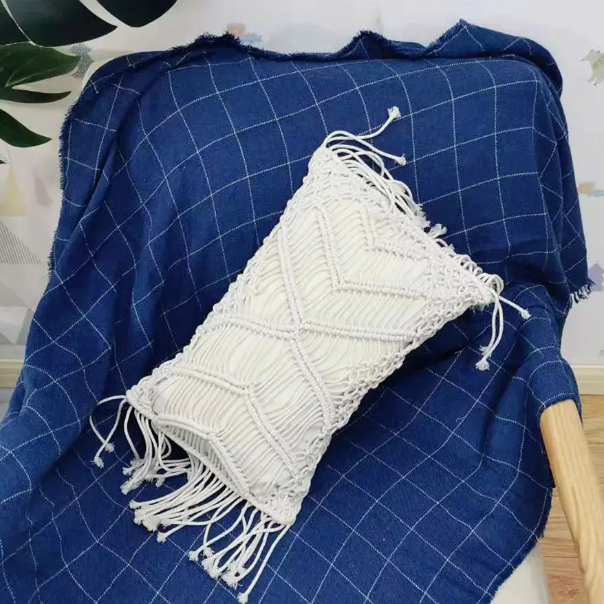 Waist Pillowcase Nordic Woven Office Homestay Ins Popular Net Red Waist Pillow