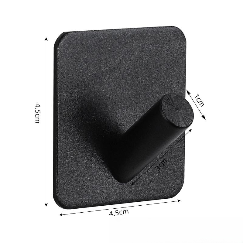 Oblique Black Aluminum Hook