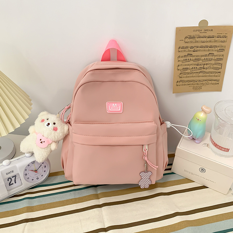 Pink backpack bear