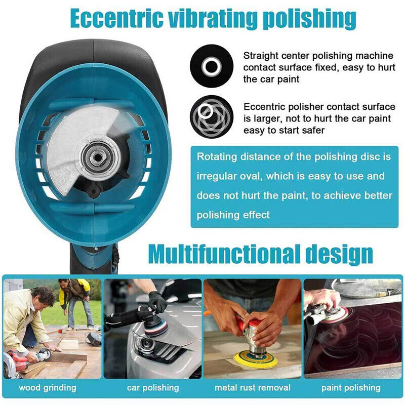 For 18V 6 Cordless Rotary Car Polisher Buffer Sander Polishing Q — image 11
