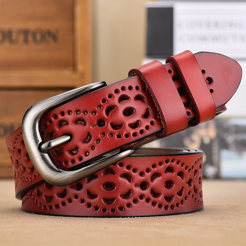 Title 9, Ladies Hollow Pin Buckle Punch Free Belt