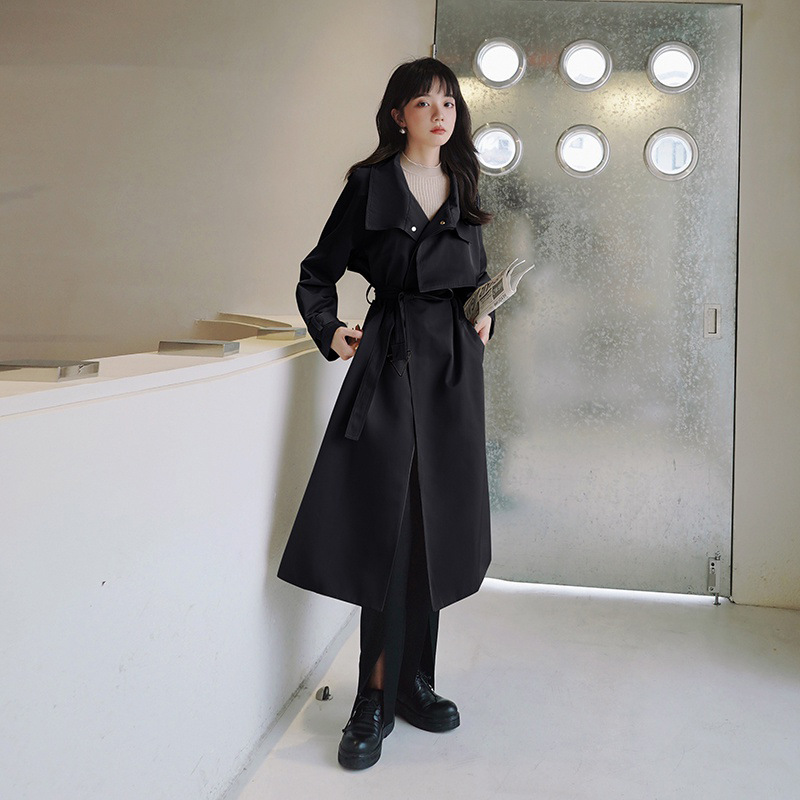 Women's Over-the-knee Loose Design Overcoat