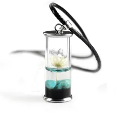Natural Dried Flower Pendant Drip Glue Dried Flower Daisy Necklace - White Daisy - View 1