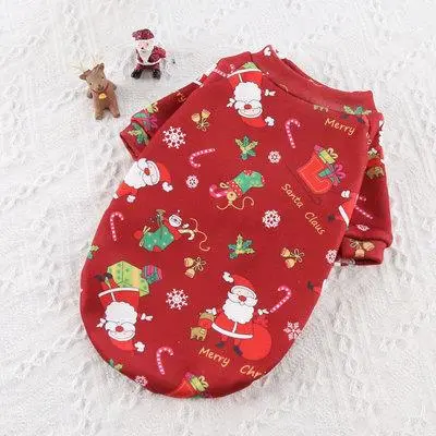 Pet Clothes Flannel Warm And Festive Red - Shop at LoveMi