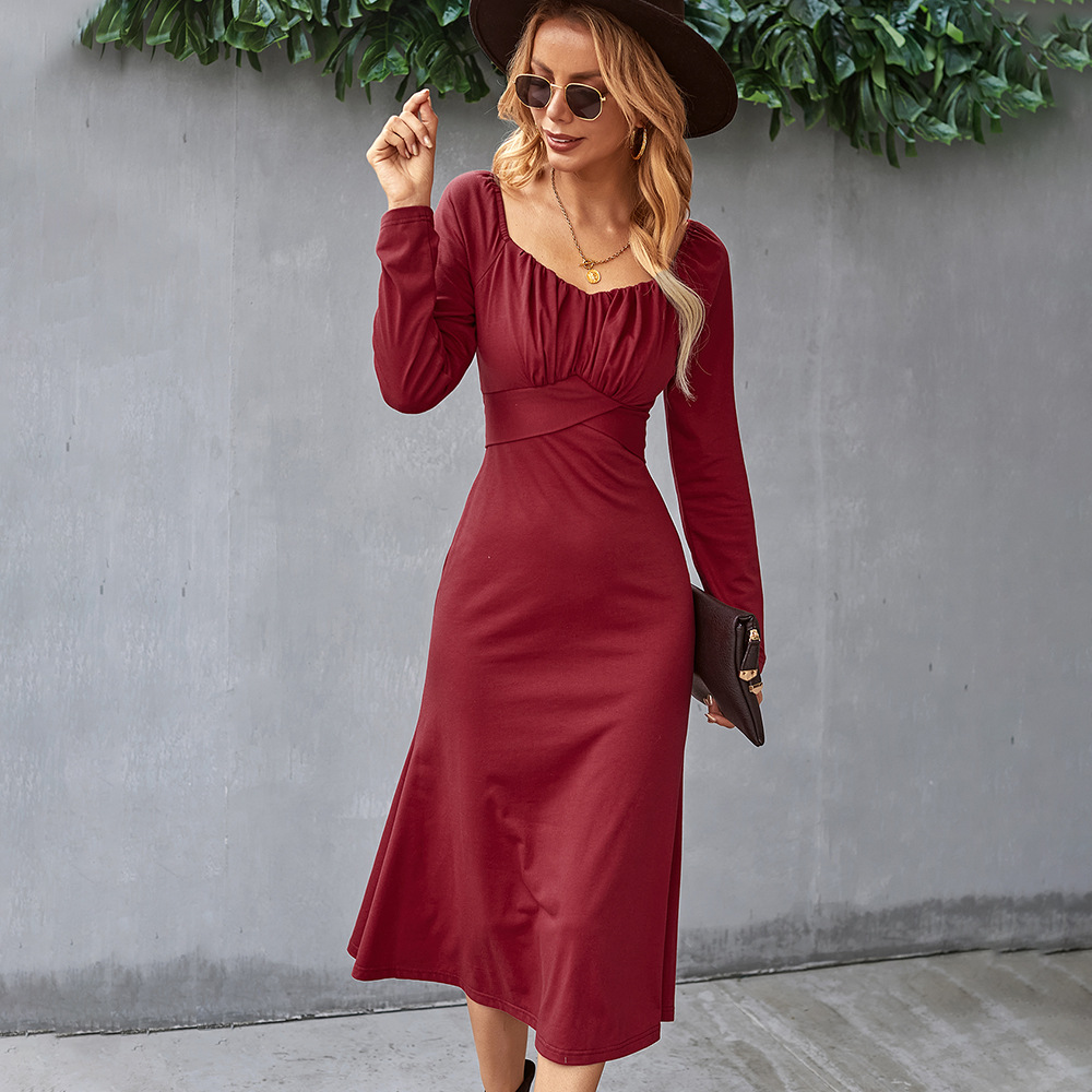 Solid Color Bottoming Skirt French Romance