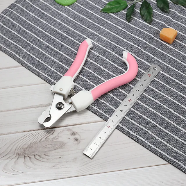 Pet Cat Dog Nail Scissors Pink Curved Handle Small Size - Shop at LoveMi