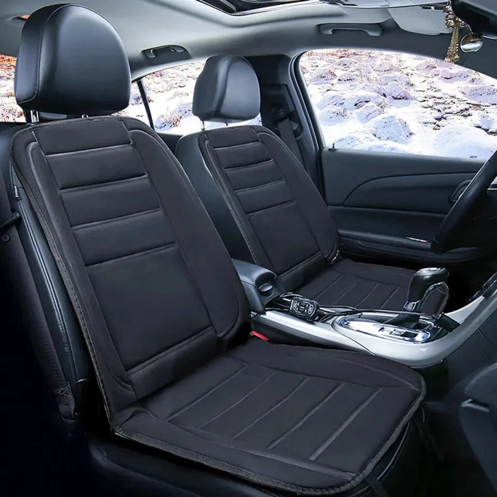12V Car Seat Pad Cushion Cover Heating Heater Heated Cold Winter Warm Universal — image 9