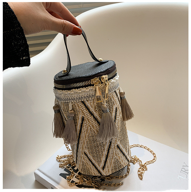 Ethnic Style Bag Female Fashion Hand-held Chain Weaving