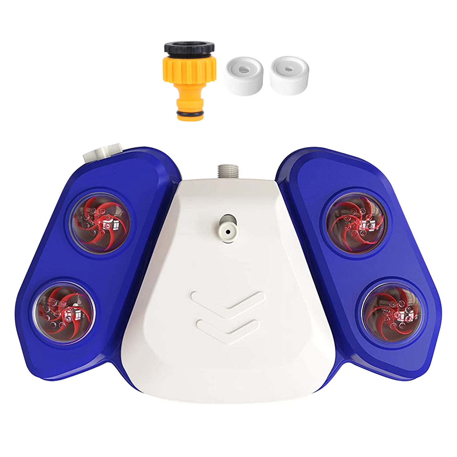 Blue-Yellow Color Options -- 1Pc Dog Water Fountain Multifunctional Automatic Pet Water Dispenser Outdoor Step-on Activated Sprinkler For Drinking Shower Fun — foto 15