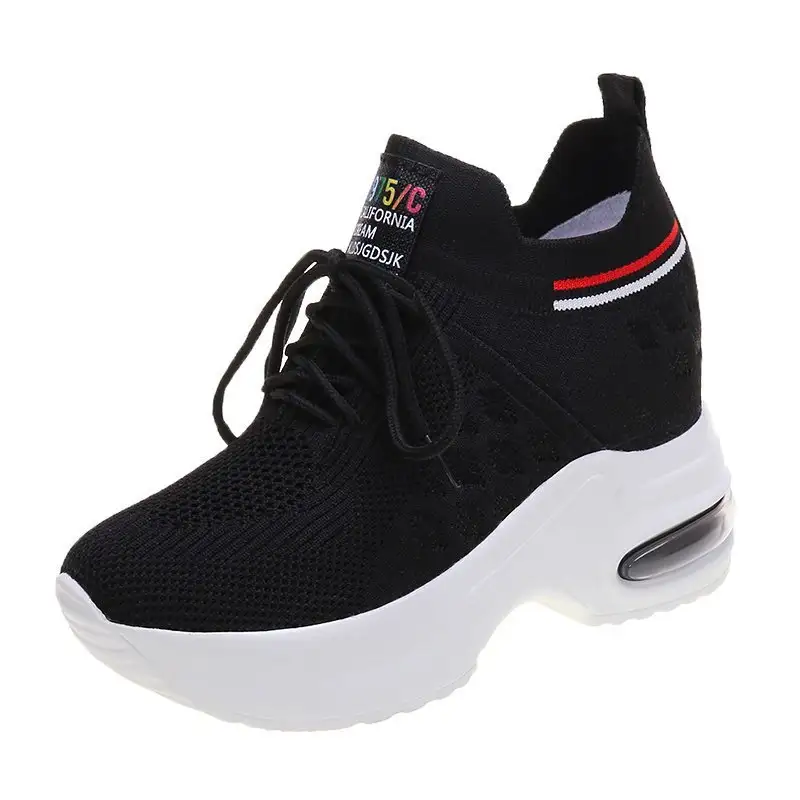 Mesh Thick-soled Casual Slim Wedge Shoes