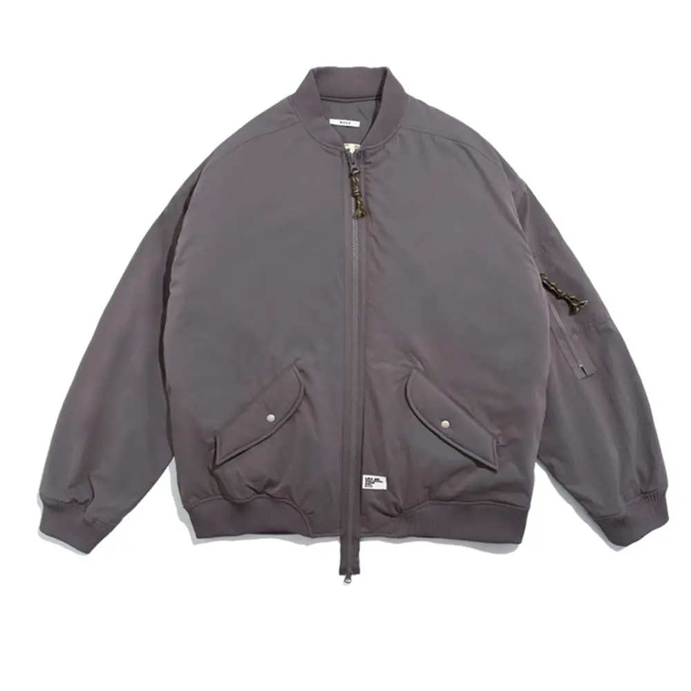 Style Zipper Stand Collar Tooling Casual Flight Suit Baseball Uniform