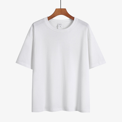 Title 2, Fashion Simple Blank Loose Shoulder Short Sleeves