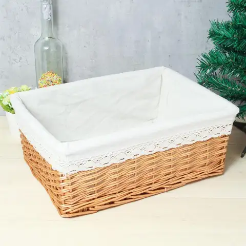 Basket Wicker Storage Box Snack Woven Blue Mainland China