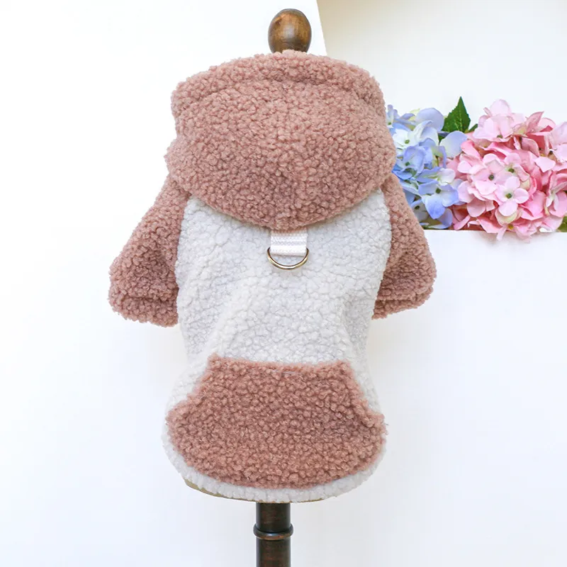 Lamb Fleece Traction Sweater Pet Clothes - Pink