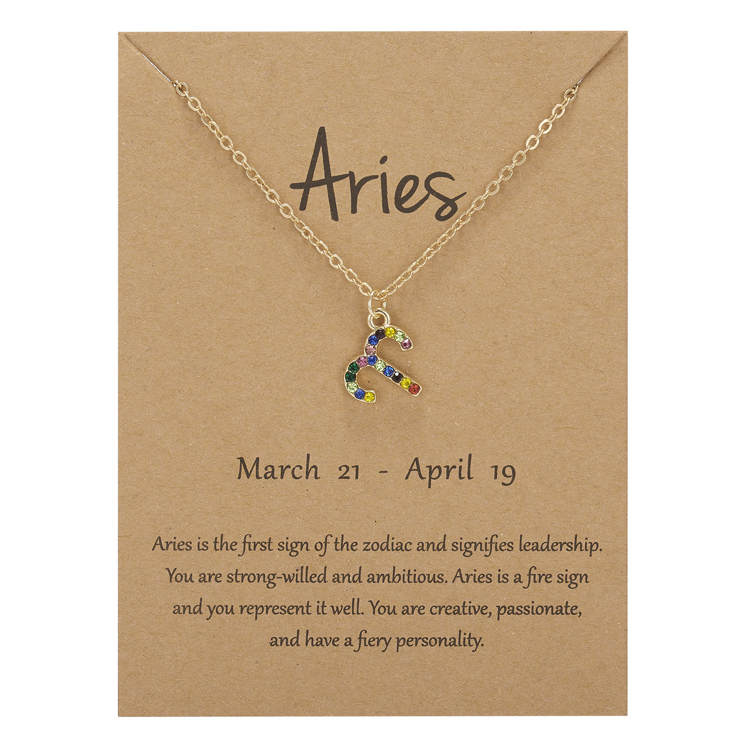 Pisces - Rhinestone Symbol Necklace