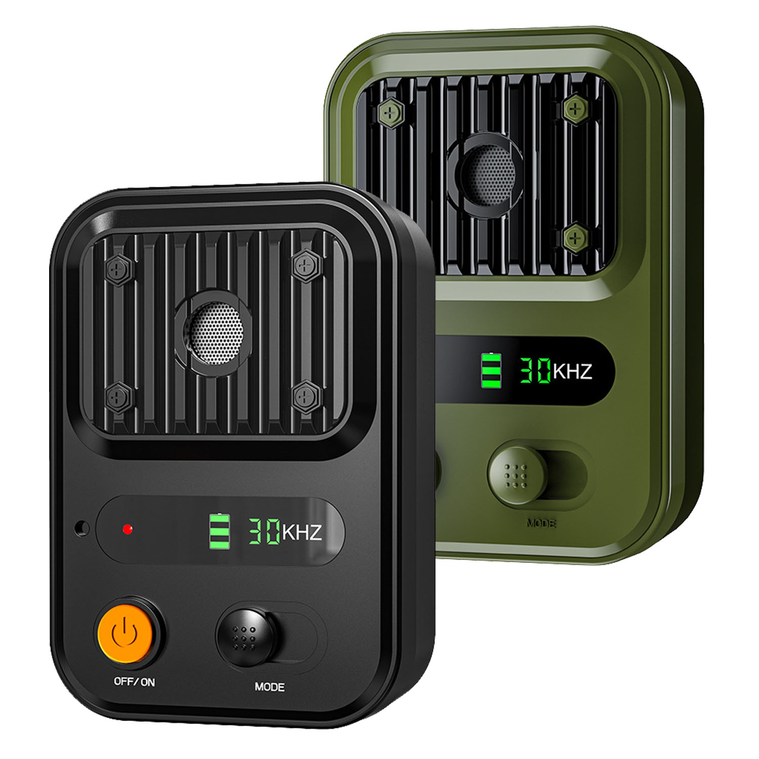 Black-Green Color Options -- 1Pc Ultrasonic Anti-Barking Device Rechargeable Auto Dog Bark Control Deterrent Box Training Device IPX4 Waterproof With 3 Frequency Max 32.8Feet Sensing Distance