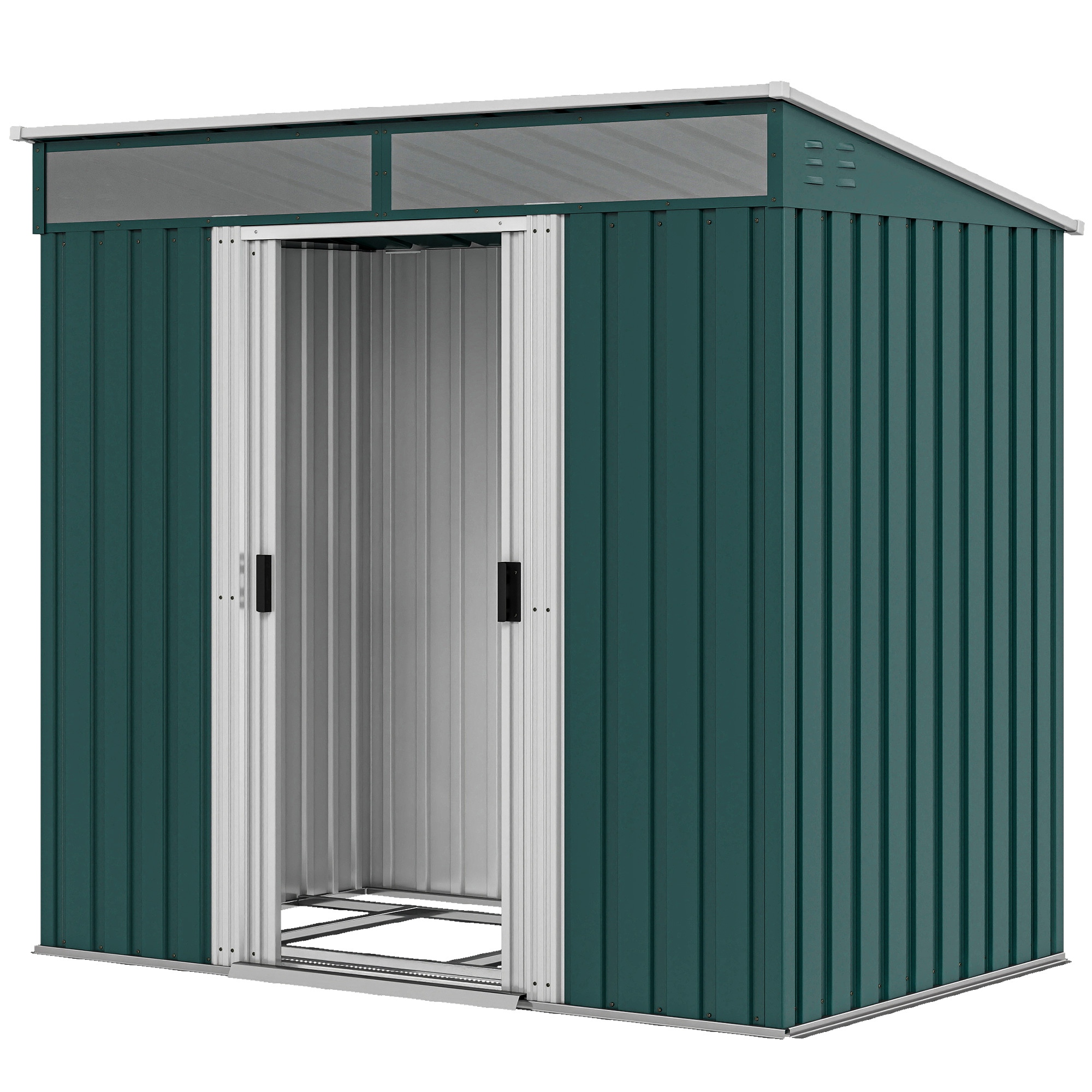 6.5 X 4-foot Galvanized Metal Shed With Foundation Kit,