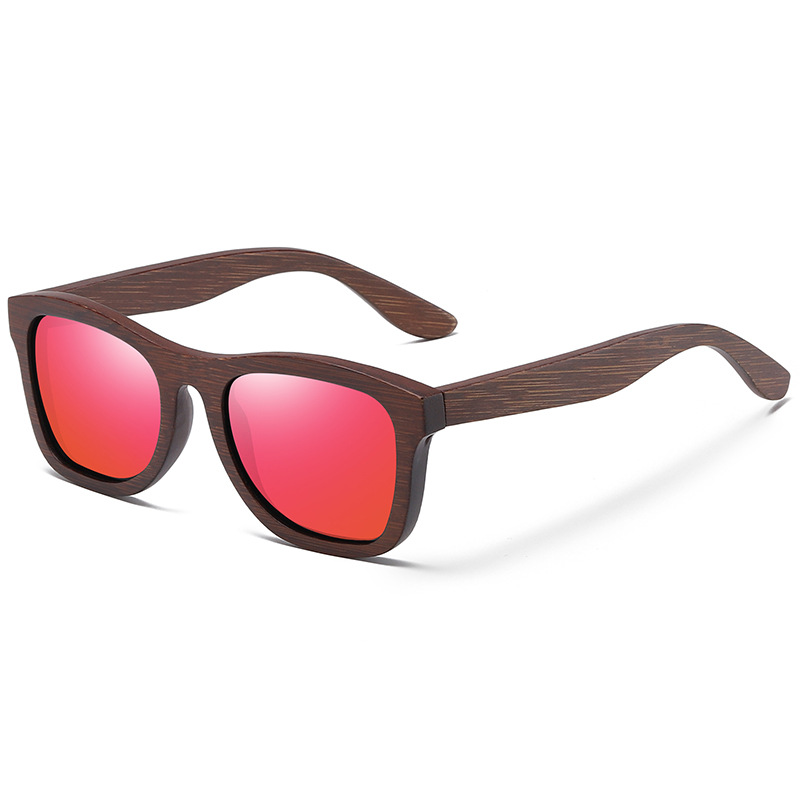 Title 7, Bamboo Wood Sunglasses Wooden Retro Polarized