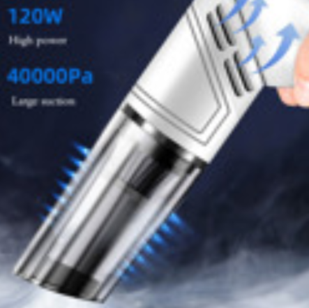 White Wireless Automobile Folding Vacuum Cleaner Hand-held High-power Strong Suction Vacuum Cleaner - Image 2