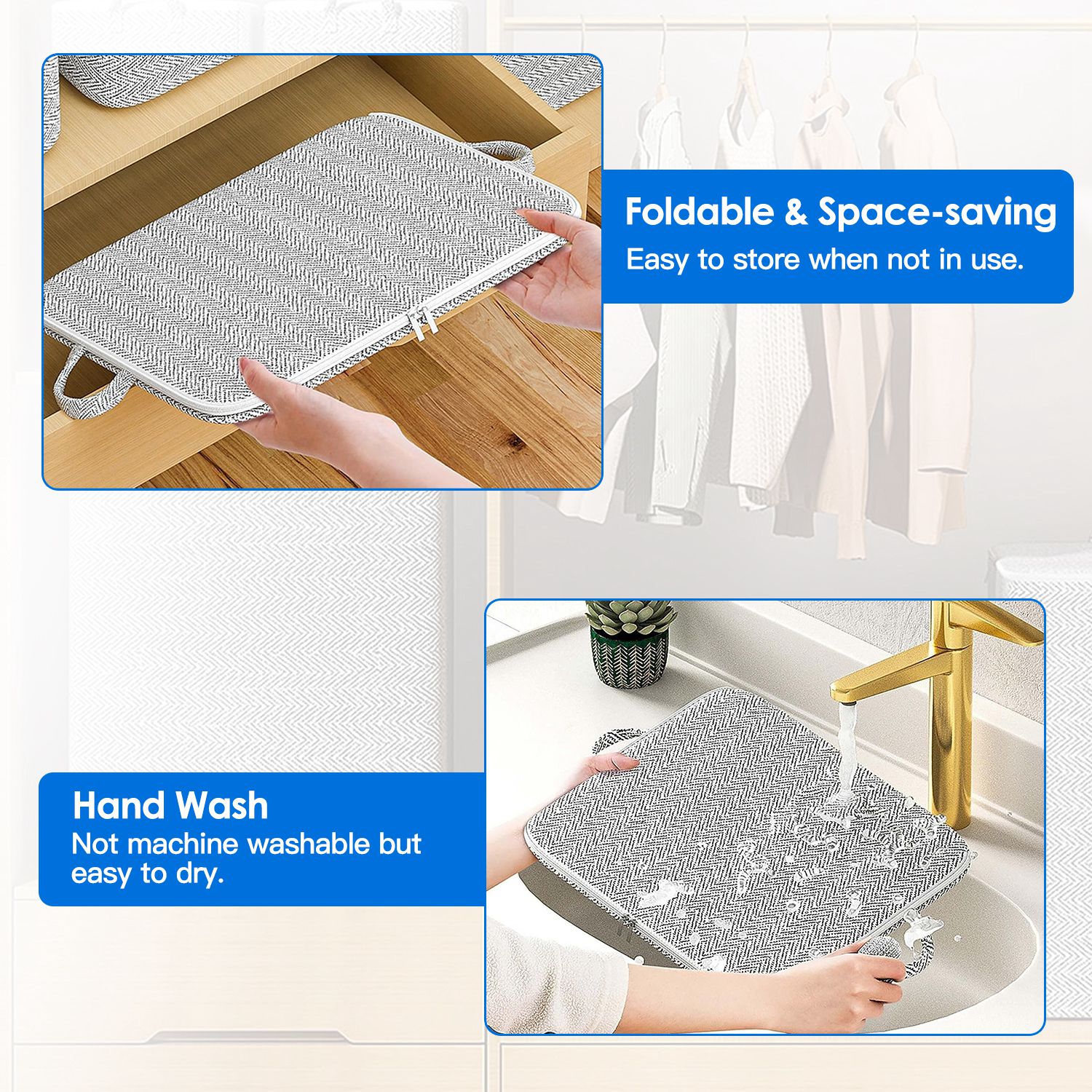 4 Pack Foldable Non Woven Storage Bags Closet Organizers Wardrobe Sorting Baskets With 2 Handles Dustproof Lid Zipper For Clothes Quilt 30L 110L 150L 220L