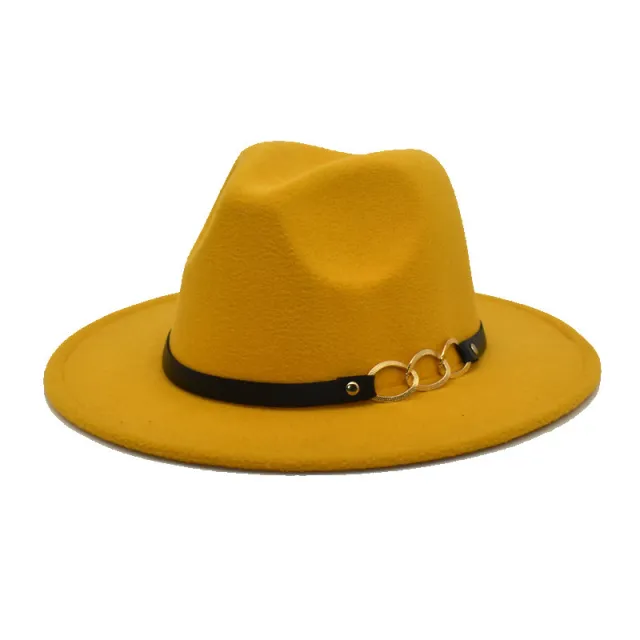 Women's Woolen Top Hat Belt Accessories Yellow - Shop at LoveMi