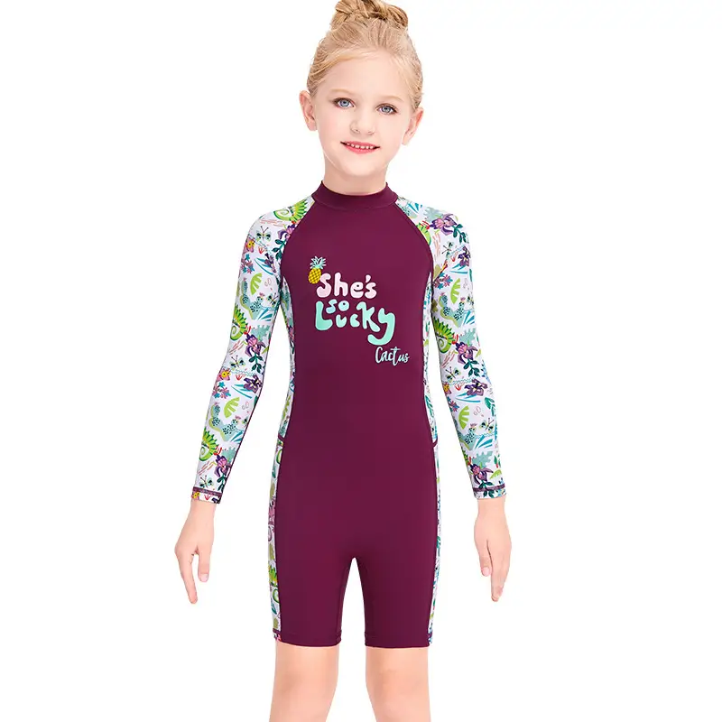 Children's Swimsuit Girl Baby One-piece Long