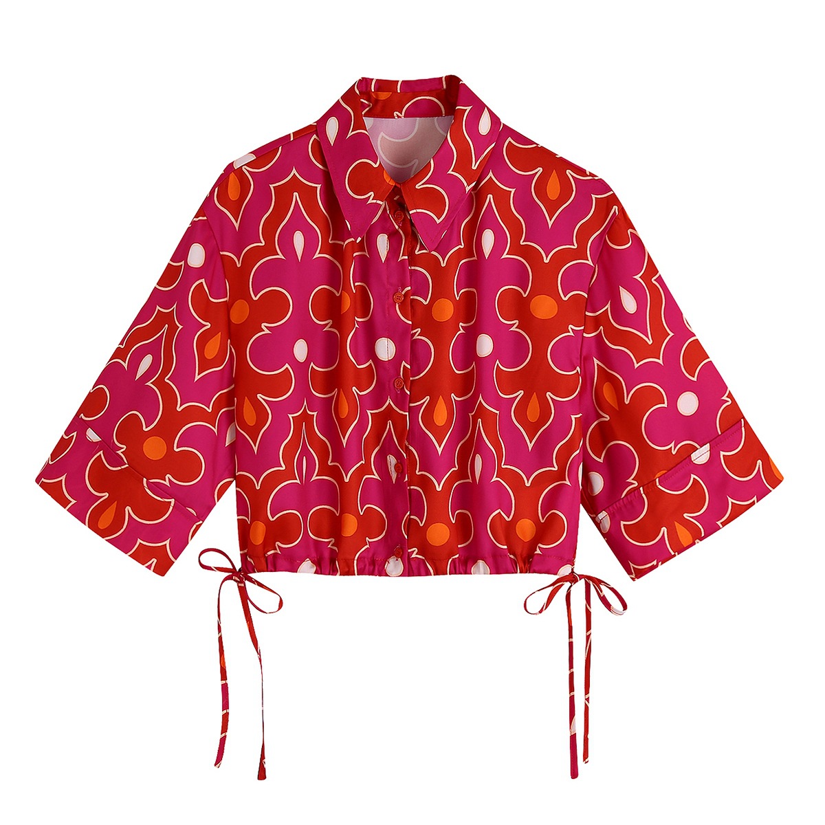 Women's Fashion Casual Versatile Printed Short Shirt