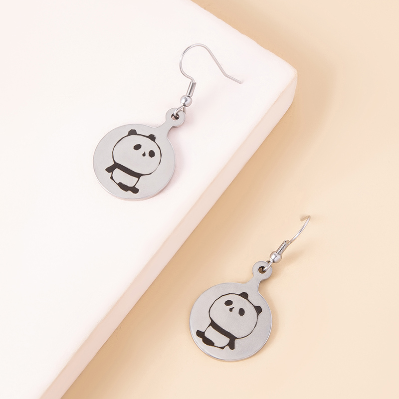 Cute Panda Dangle Earrings For Women