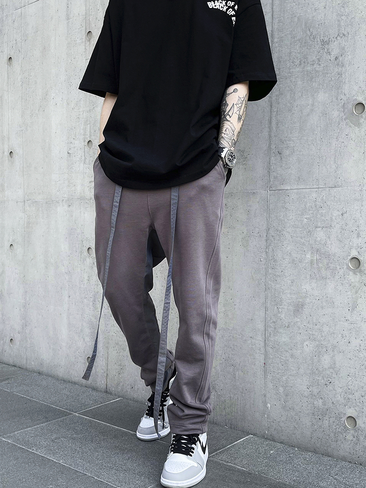 Colorful Terry Cotton Sweatpants Stitched On The Inner Side Of The Streamer