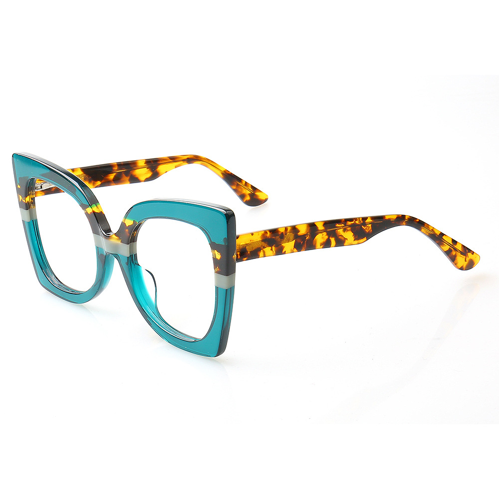 Large Frame Pattern Cloth Fashion Plate Glasses Frame - Image 11