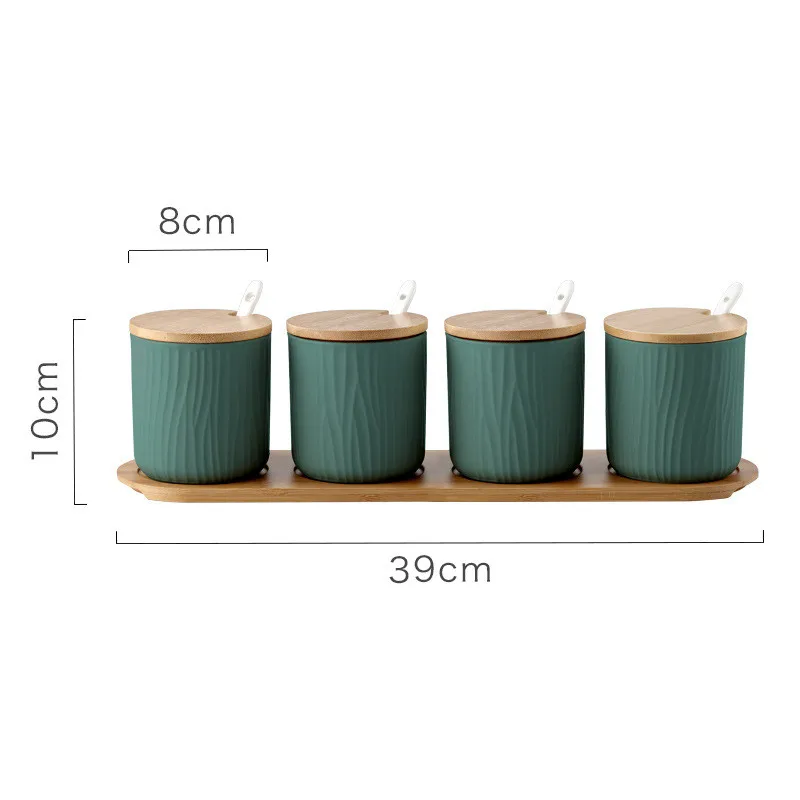 Ceramic seasoning jar - Dark Green