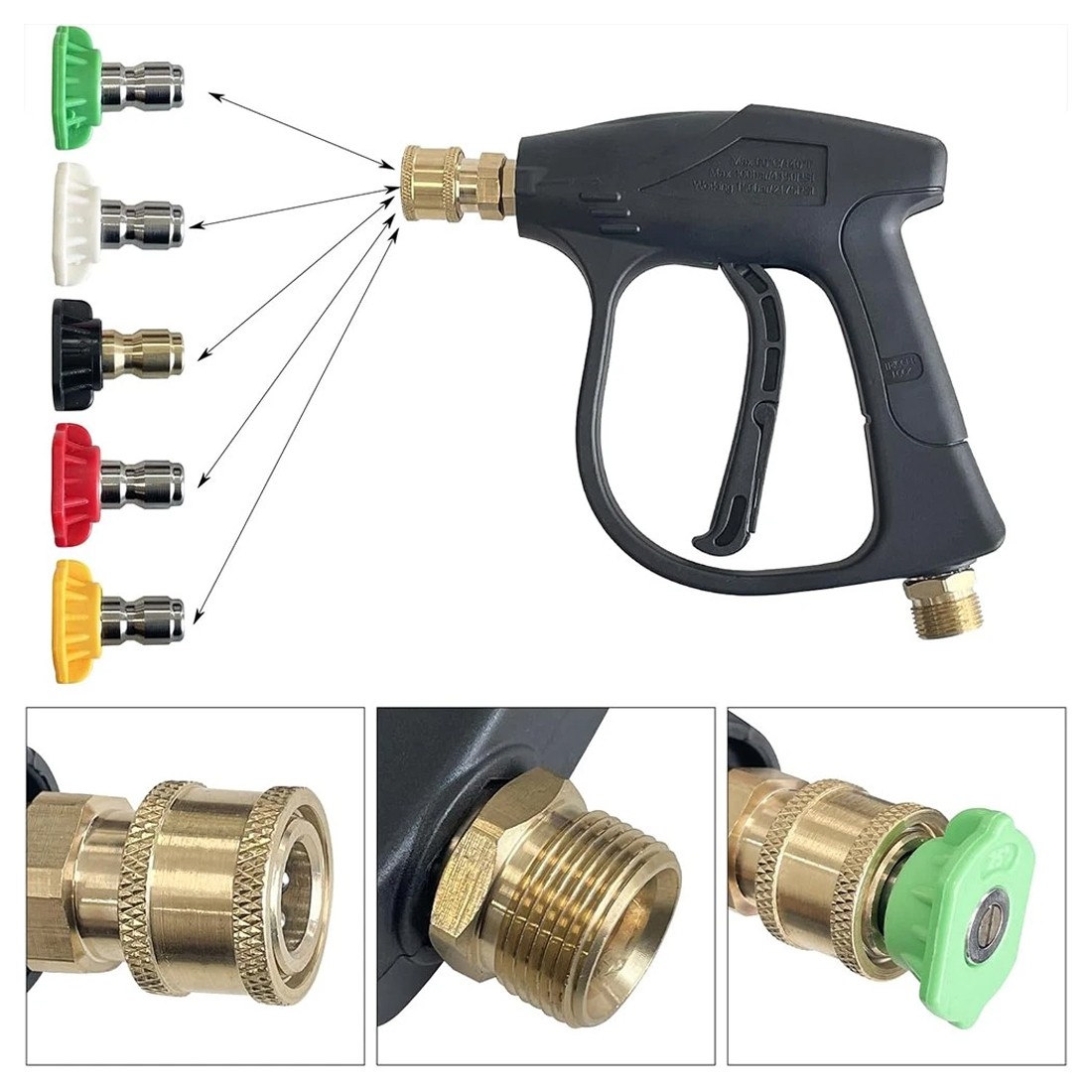 Quick Release Snow Foam Lance Pressure Washer Gun Soap Cannon Bottle 1L — image 7