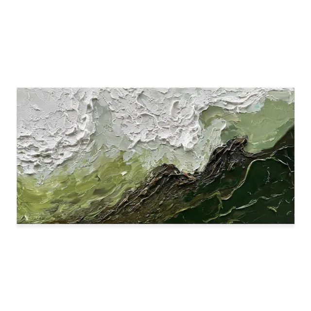 Hand Painted Large Sea Ocean Waves Texture Landscape Abstract Canvas Oil Painting Modern Living Room Decoration Mural Without Inner Frame - Shop at LoveMi