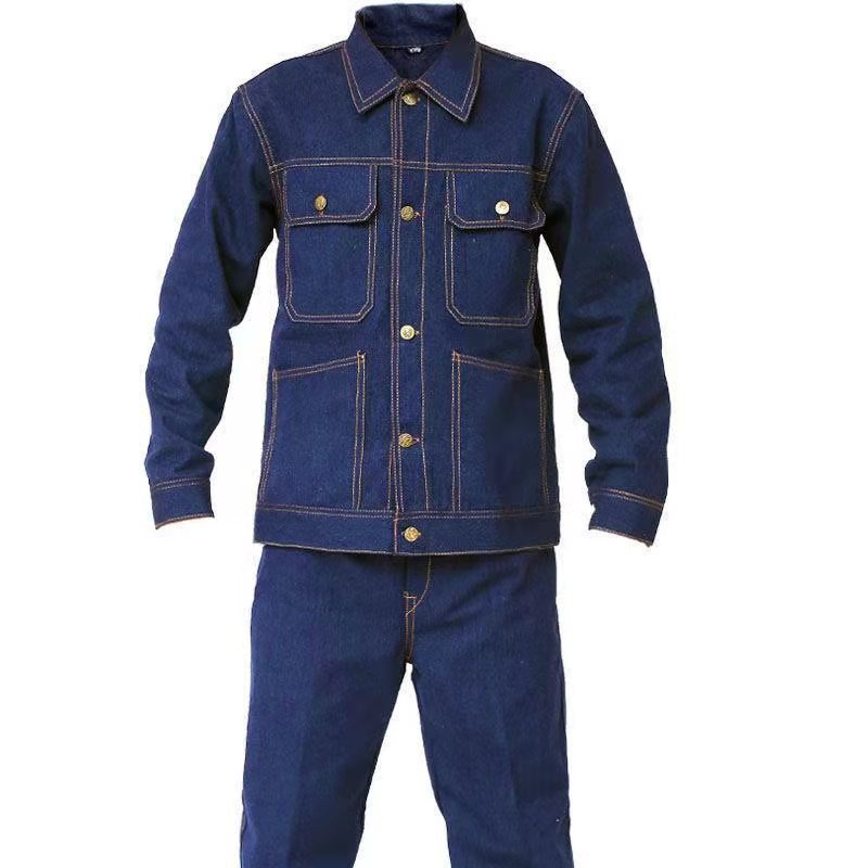 Denim Overalls Suit Wear Resistant Thickening