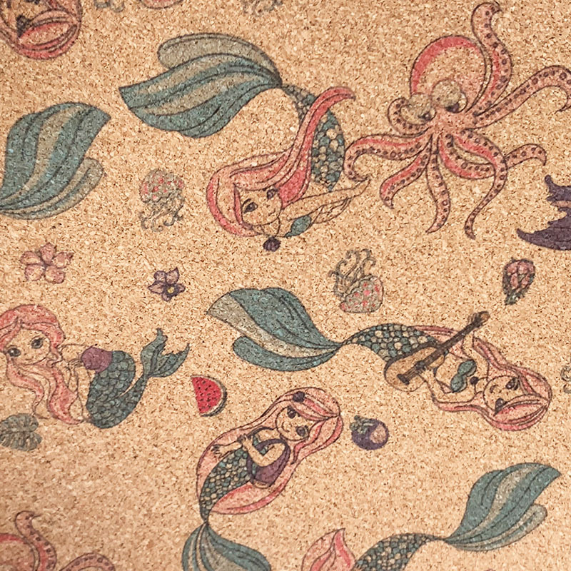 Cork Fabric with Mermaid Pattern, picture 2 of 4
