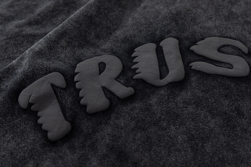 Dark Gothic Foam Letter Short Sleeve T-Shirt