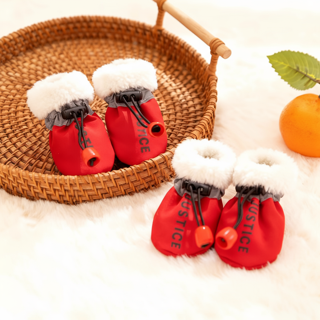 Fleece Dog Shoes, Warm Soft-soled Shoes For Autumn And Winter, Anti-slip Foot Covers, Bichon Frise Small Dog Shoes That Won't Shed Feet