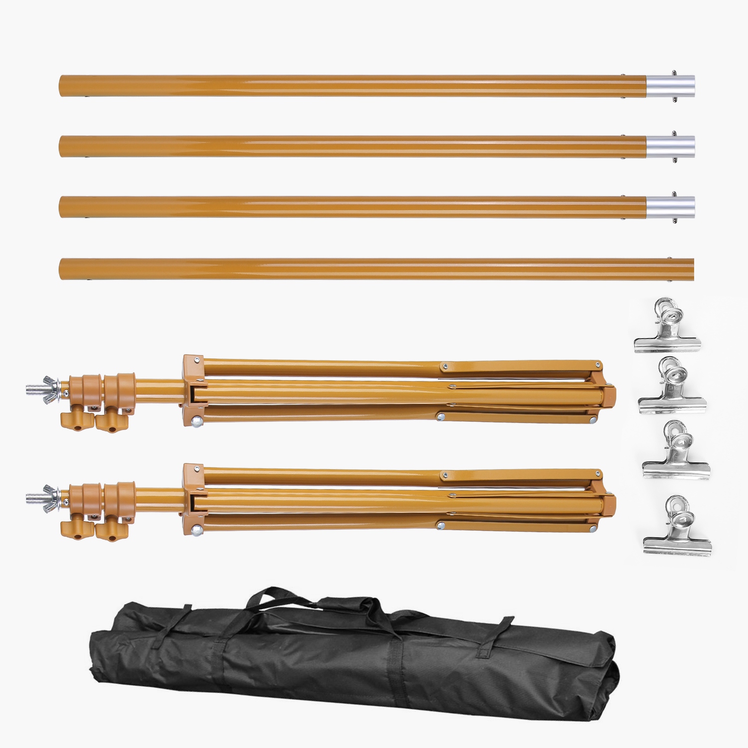 1Pc 6.5 Plus 10ft Photo Video Studio Backdrop Background Stand Adjustable Heavy Duty Photography Backdrop Support Stand Set With Carrying Bag Clamps