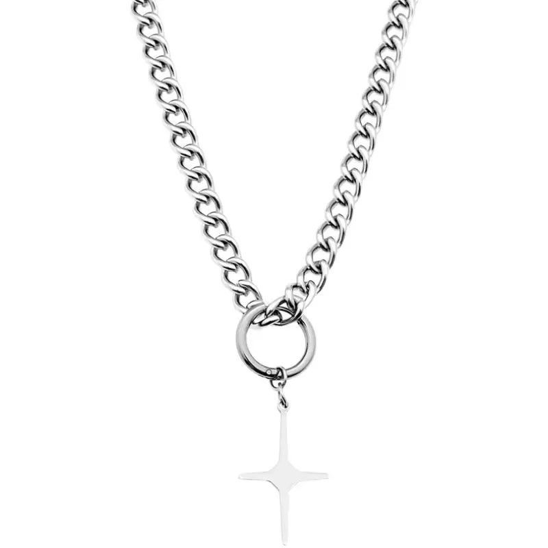 Hip-hop Tide Titanium Steel Cuba Thick Chain Necklace
