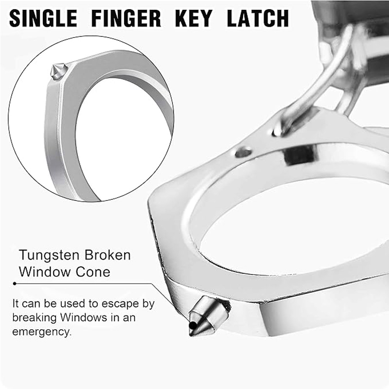 2pcs Car Key Buckle Hook, Portable Key Holder, Multifunctional Carabiner Keyring With Beer Bottle Opener, Car Rescue Glass Breaker 7